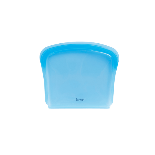 Bolsa de silicona reutilizable azul