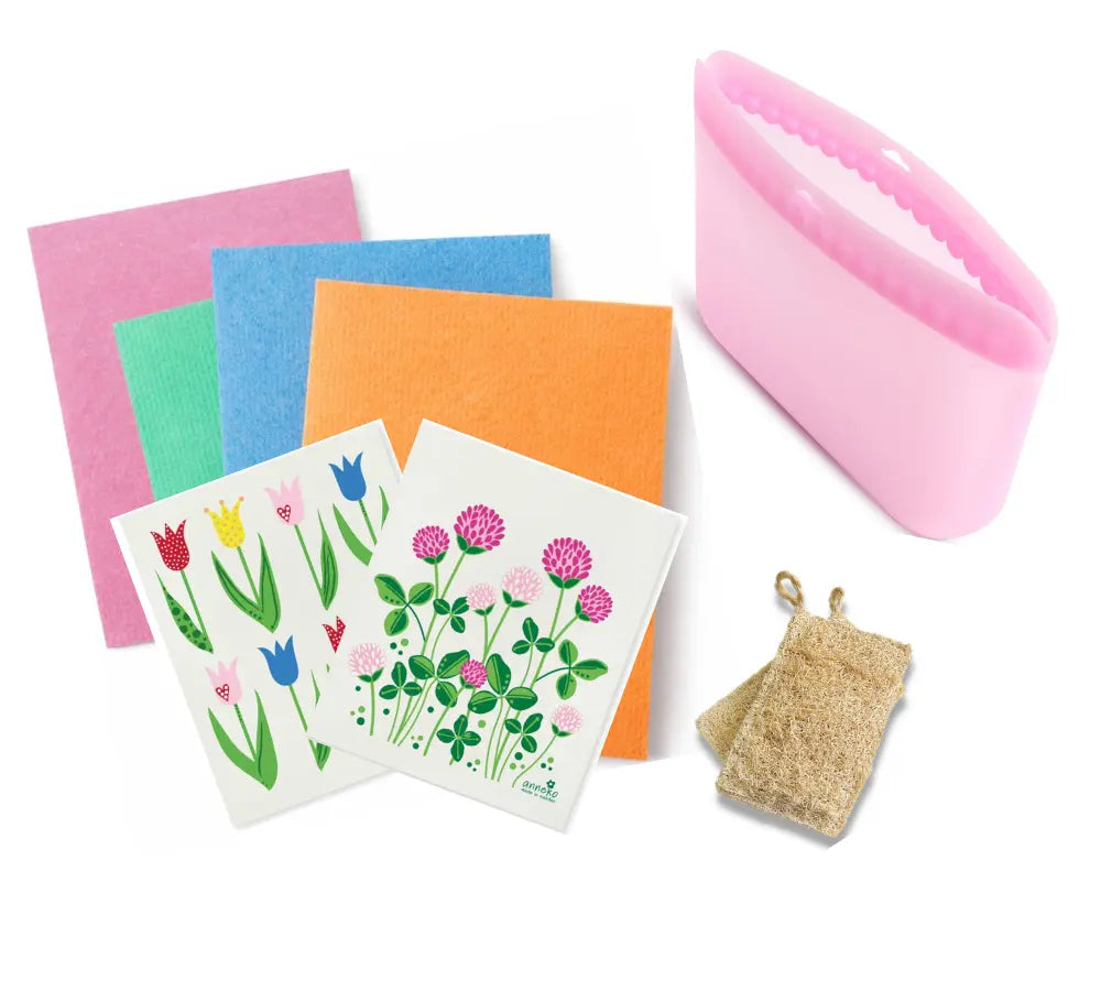 Pack de cocina sostenible y ecológico con productos reutilizables para el hogar