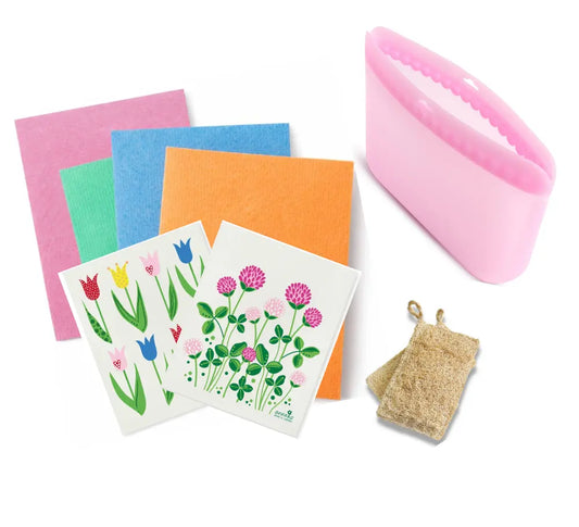 Pack de cocina sostenible y ecológico con productos reutilizables para el hogar