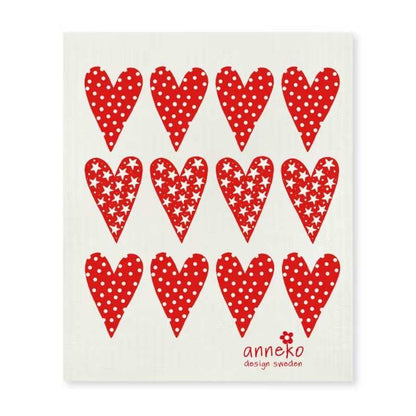 Paño sueco reutilizable con Corazones - Siltupp.com