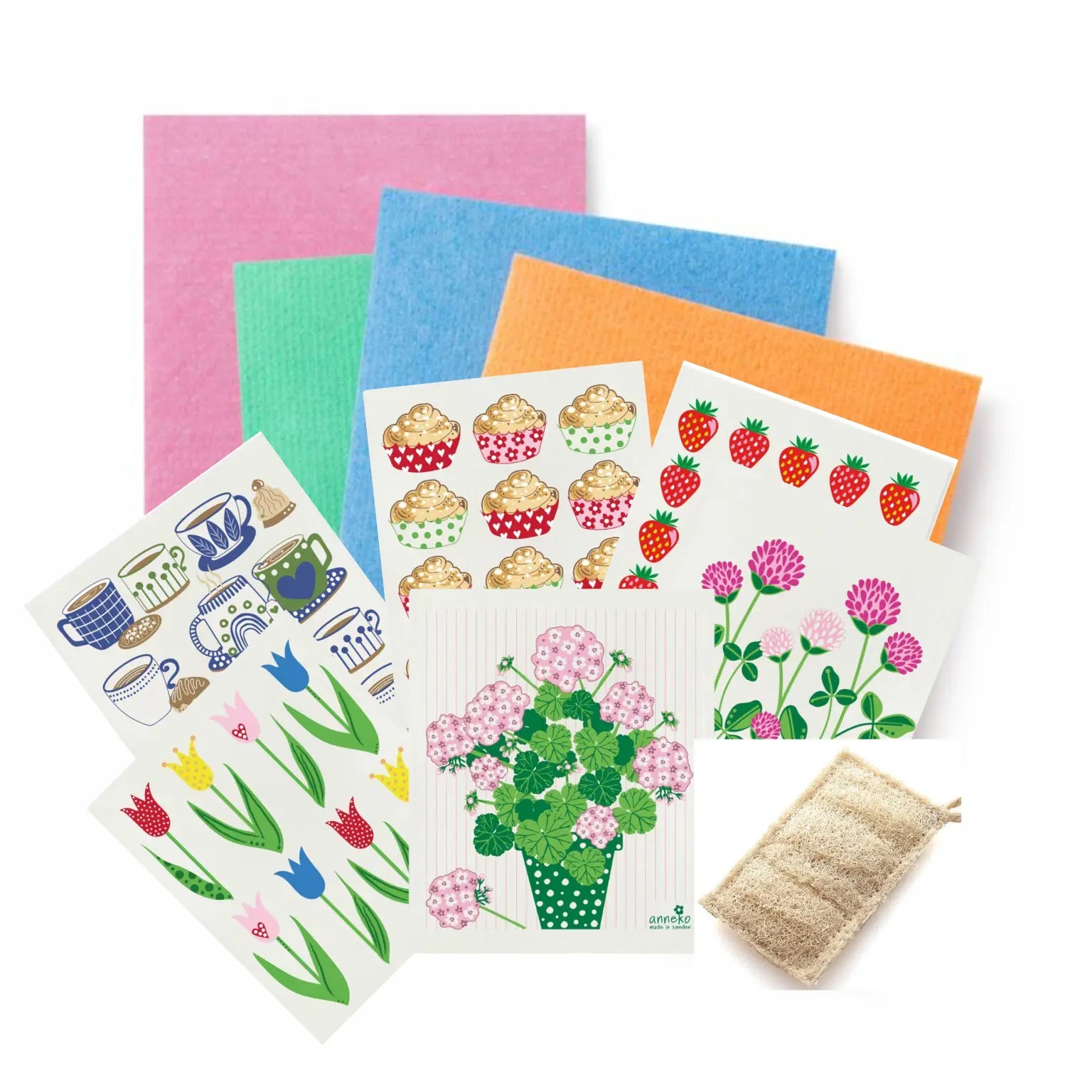 Pack de 10 paños suecos reutilizables ecológicos para cocina, absorbentes y lavables