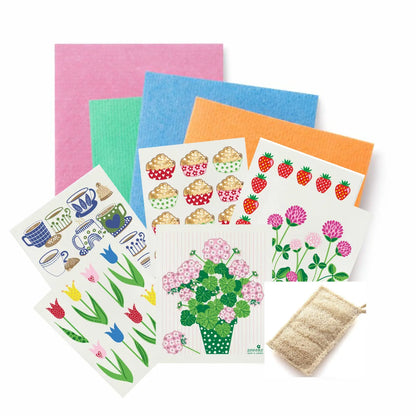Pack de 10 paños suecos reutilizables ecológicos para cocina, absorbentes y lavables