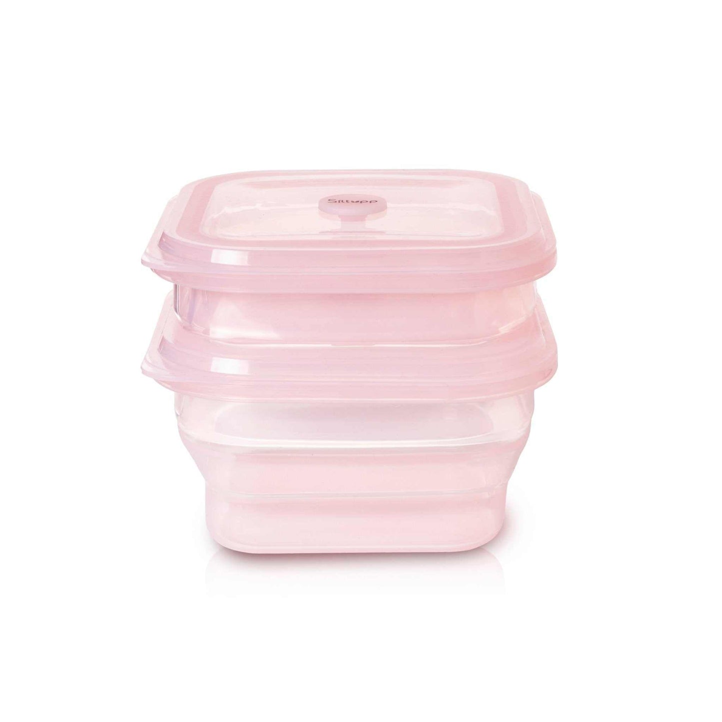 dos tuppers de silicona apilados