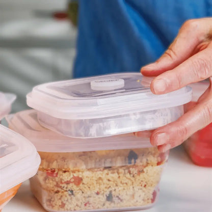 Tuppers plegables en uso